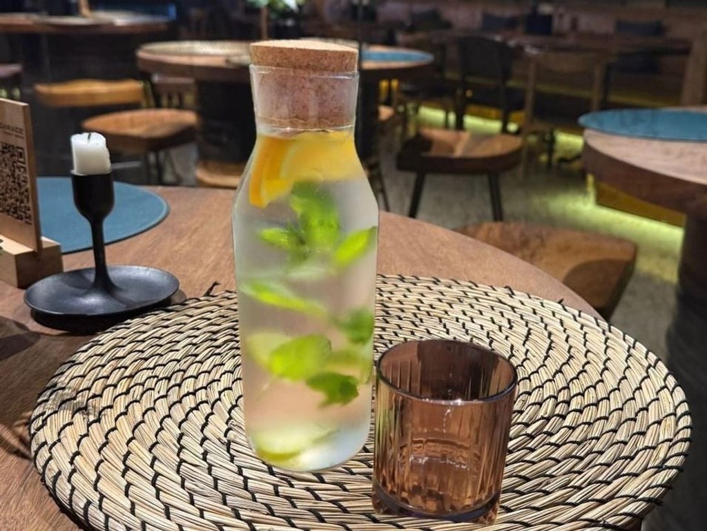 INFUSED WATER (lemon, orange, mint, ice) CARAFE 1L