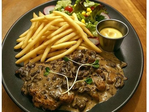 Grilled Chicken with Mushroom Sauce