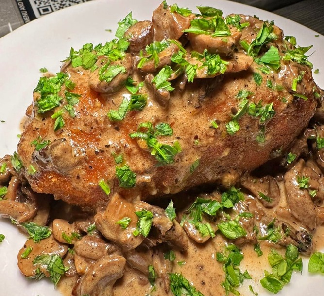 Cordon Bleu  with Swiss Mushroom Sauce